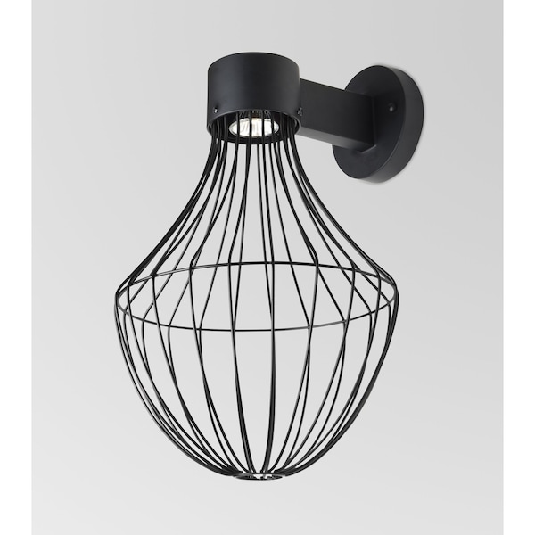 Besa Lighting Sultana Flare Wall Sconce, Black Finish, 1x4W LED SULTANA-F-WALL-LED-BK - main